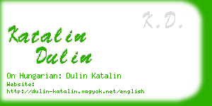 katalin dulin business card